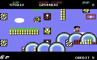 Rainbow Islands C64 gameplay